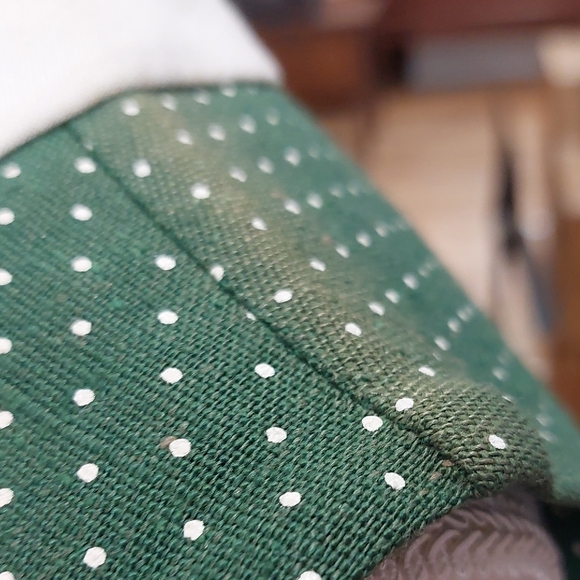 Green Polka Dot Dress White Collar vintage Mode O’ Day styled in California FAD - Picture 10 of 14